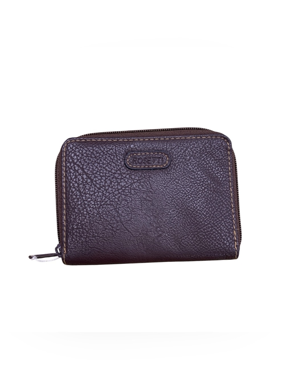 Rosetti Chocolate Brown Pebble Leather Zip Wallet